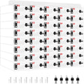 40 Slots Cell Phone Locker Box for Classroom with Door Locks and Keys Clear Acrylic Cell Phone Lock Storage Cabinet Wall Mounted for School Factory Office