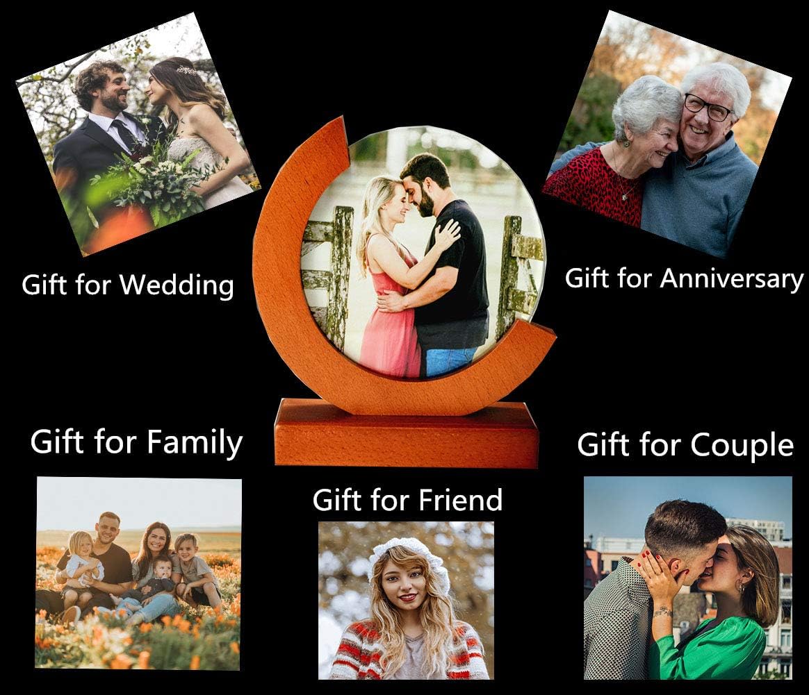 FANF&YKPY Personalized Crystal Custom Color Pictures - Crystal Photo Frame, Birthdays, Wedding Anniversaries gift for her, Wedding Gifts, for Girlfriends, Husbands,Wife,Friends,Parents