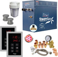 SteamSpa 10.5kW Steam Sauna Generator Executive Bundle 240V Steam Generator with Touch Pad, Steamheads, Pressure Relief Valve, Built-in Auto Drain, LED Light, Filter and Quick Install Kit EXT1050BN