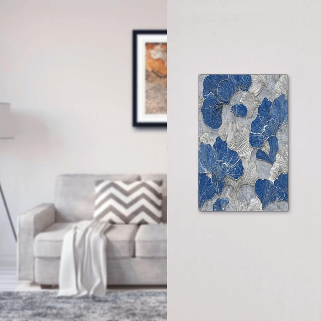 Abstract Blue Marble Plant Leaves No Device Single Blank Decorative Light Switch Covers Electrical Faceplate Switch Plates for Bathroom Kitchen Home