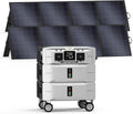IEE SP5000 Solar Generator 5000W, 5120Wh Power Station with 2x200W Solar Panels, 5 AC Outlets(9000W Surge), 120V/240V Dual Voltage, LiFePO4 Battery for Home Backup Outdoors Camping RV Emergency