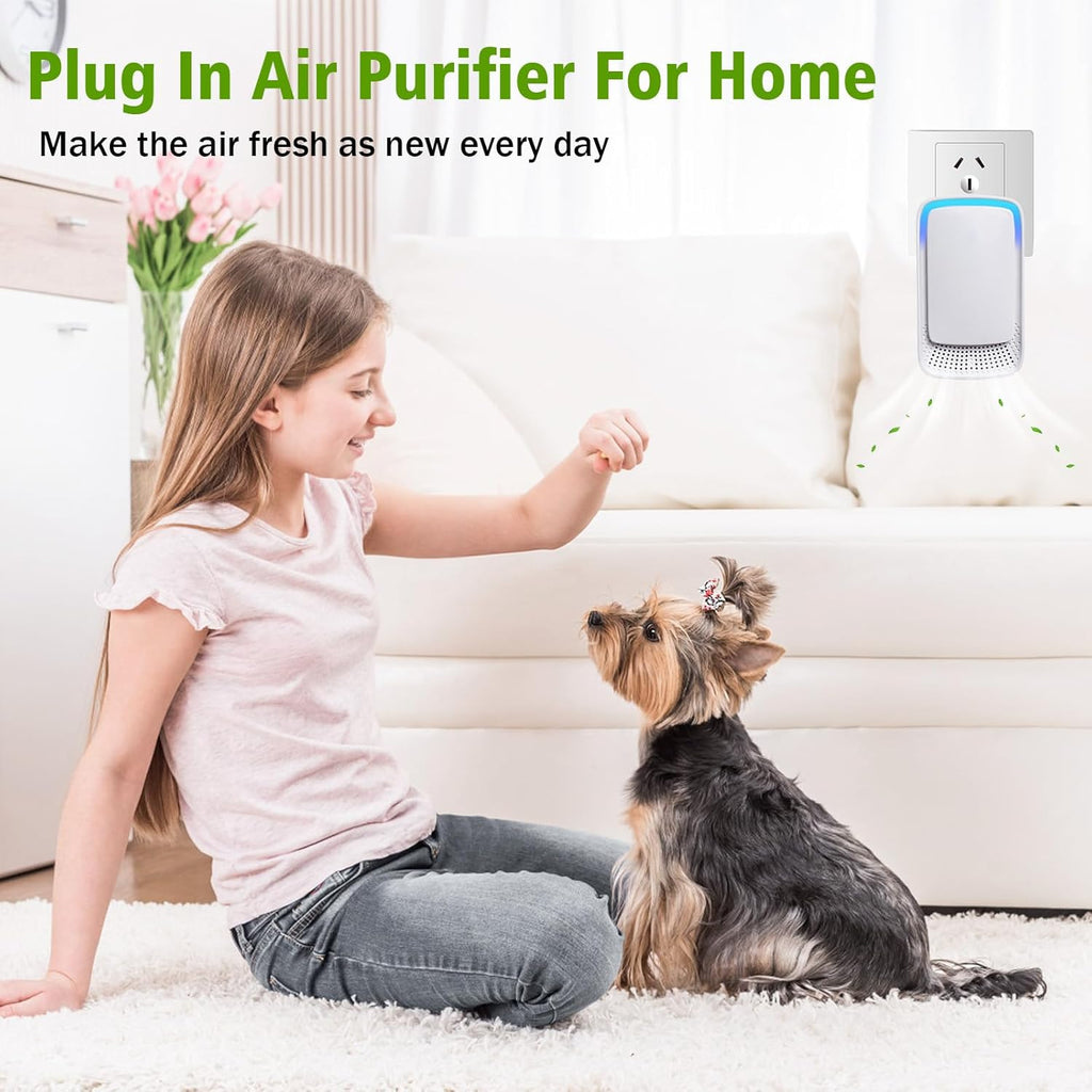 Plug In Air Ionizers for Home 4 Pack,Portable and Quiet Work Negative Ion Air Purifier for Home, Bedroom, Office,Living Room,Pet Room,Small Air Cleaner(4)