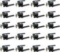 Passage Door Lever (No Lock), Heavy Duty Interior Square Handle for Hallway and Closet, Matte Black, Reversible for Right&Left Handed, 20Packs