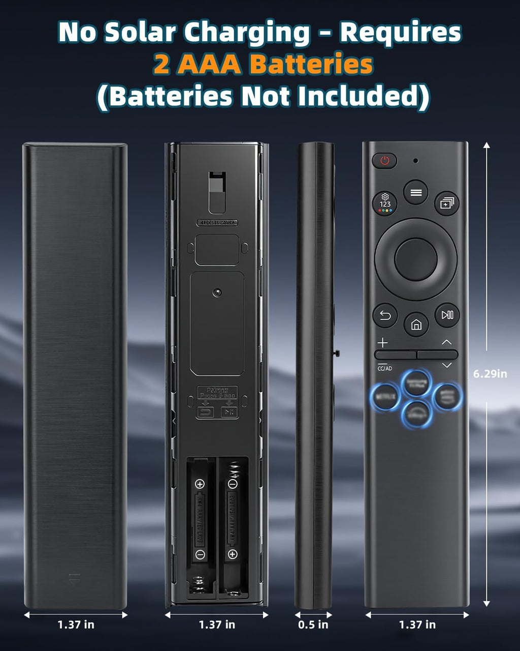 Replacement Remote Control for Samsung Smart TVs – Ready to Use, Universal Remote Compatible with Samsung Frame Curved QLED Crystal UHD TVs