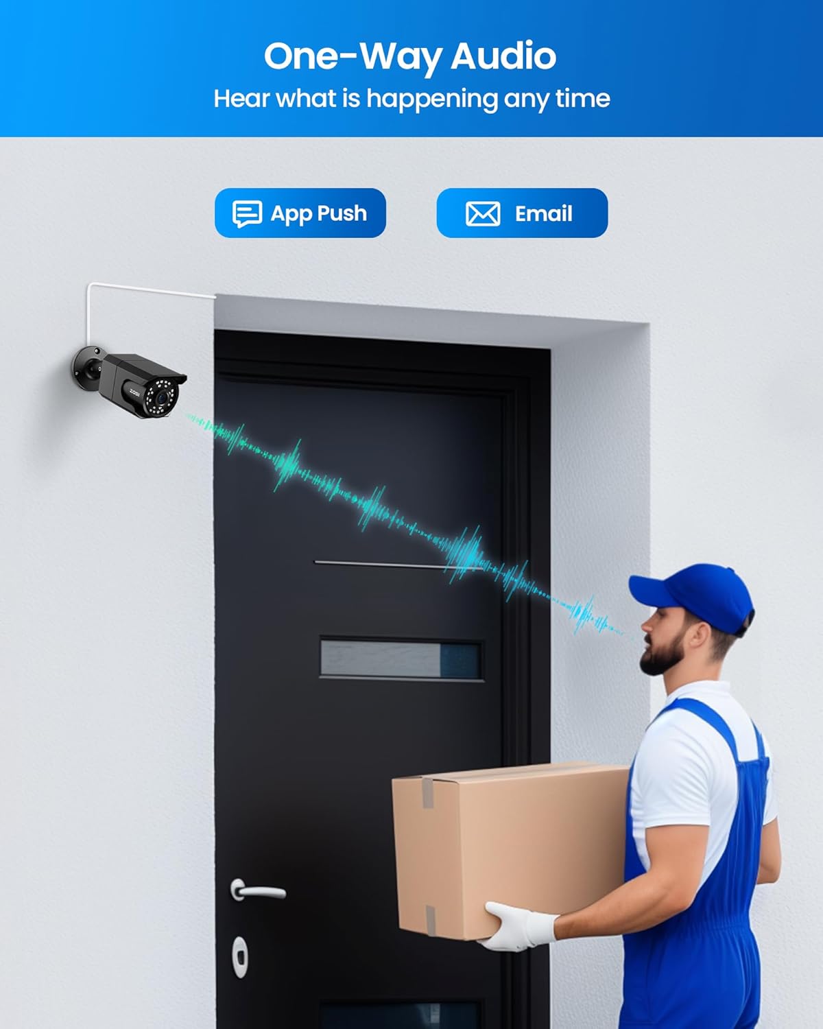 ZOSI 4K 16CH PoE Security Camera System, 8 x 8MP PoE IP Camera Outdoor Indoor with Human Detection, 100ft IR Night Vision, IP66 Weatherproof, 4K 16CH H.265+ NVR with 4TB HDD for 24/7 Audio Recording