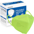 WWDOLL KN95 Face Mask 50 Pack, 5-Layers Breathable KN95 Masks, Green
