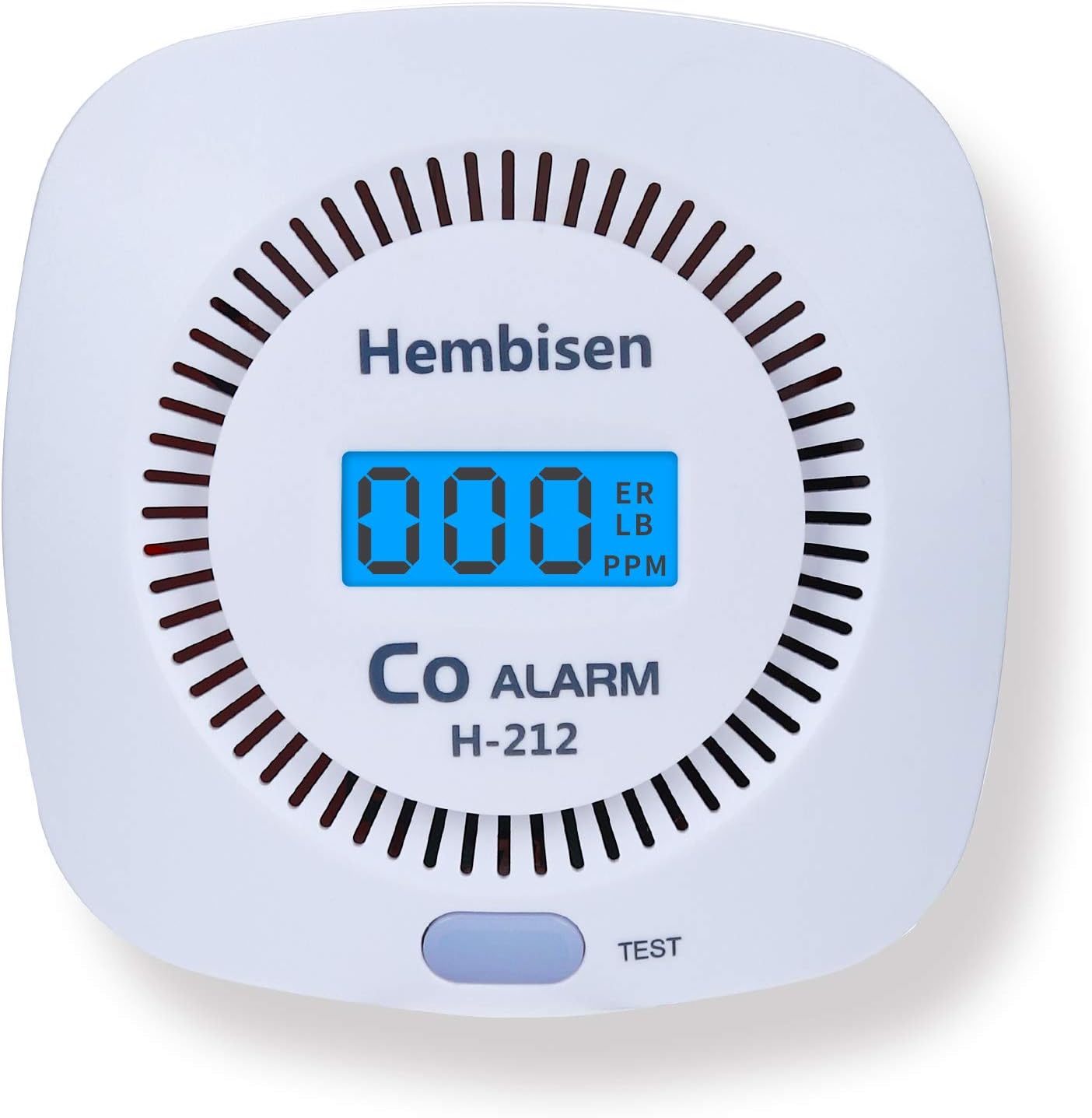 Carbon Monoxide Detectors - Hembisen CO Alarm Detector Monitor Battery Operated with Digital Display for House Kitchen Restaurant Hotel Office