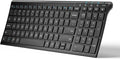 iClever BK10 Bluetooth Keyboard, Universal Bluetooth 5.1 Wireless Keyboard with Number Pad, Ergonomic Design, Multi-Device Compatibility, Stable Connection for Mac, iPad, iPhone, Android, Windows