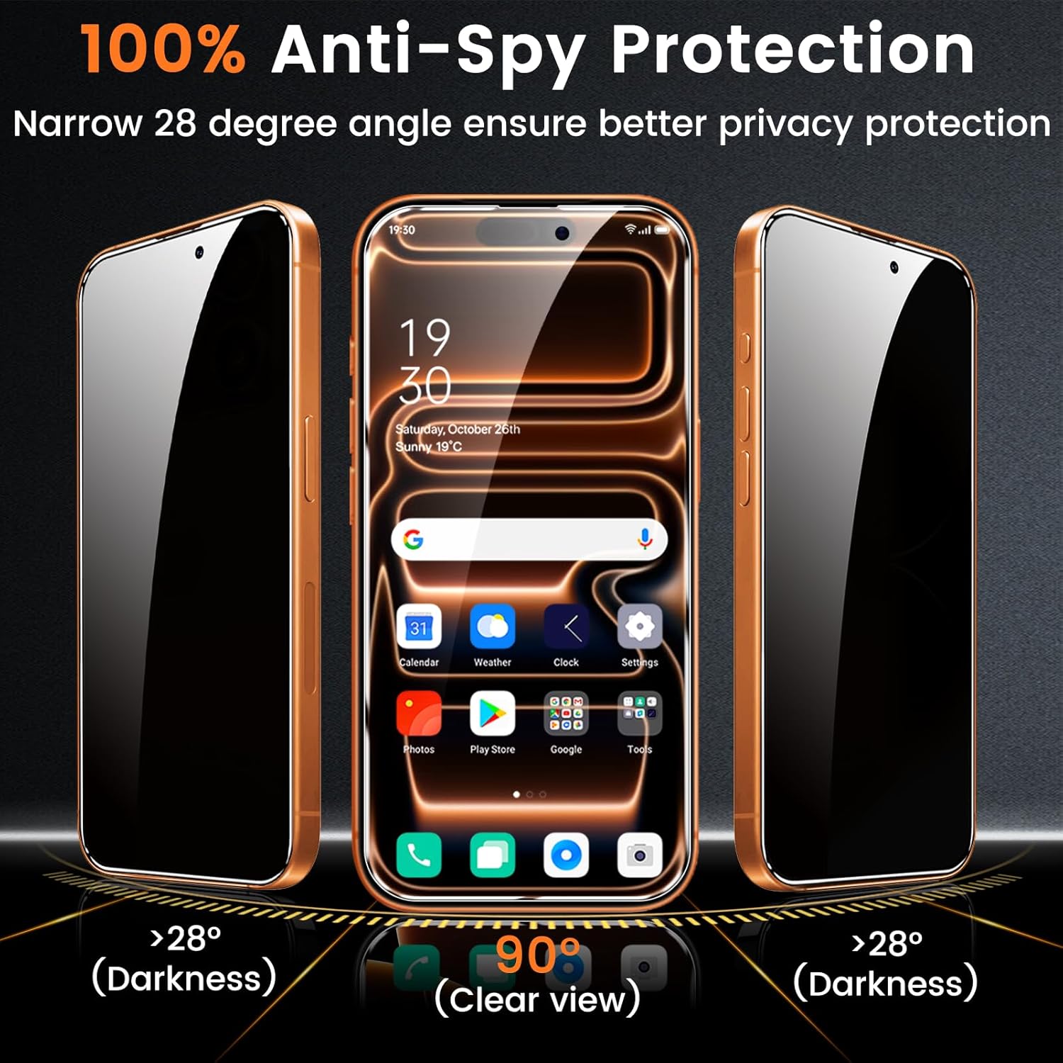 4 Pack Privacy Screen Protector for iPhone 17 Pro Max 6.9-Inch with 4 Pack Camera Lens Protector, Anti Spy Tempered Glass Film 9H Hardness Bubble Free Case Friendly