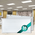 36-Pack 2x4 LED Flat Panel Light Drop Ceiling Fixture, 50W 40W 30W Switchable & 3CCT Selectable (3000K/4000K/5000K), 0-10V Dimmable, 100-277Vac, ETL & DLC