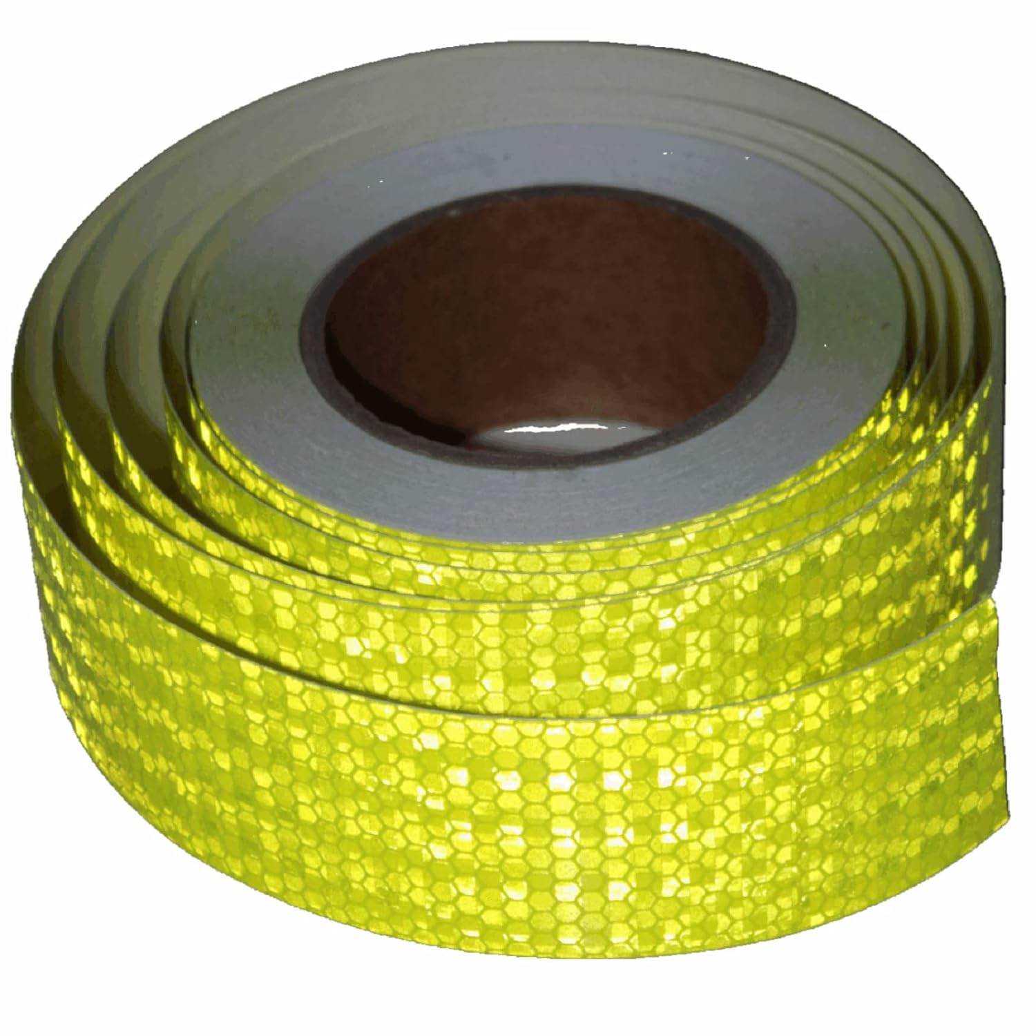 Fluorescent Yellow Reflective Tape 2 inch, Outdoor Waterproof High Visibility Warning Safety Industrial Marking Tape (68 feet)