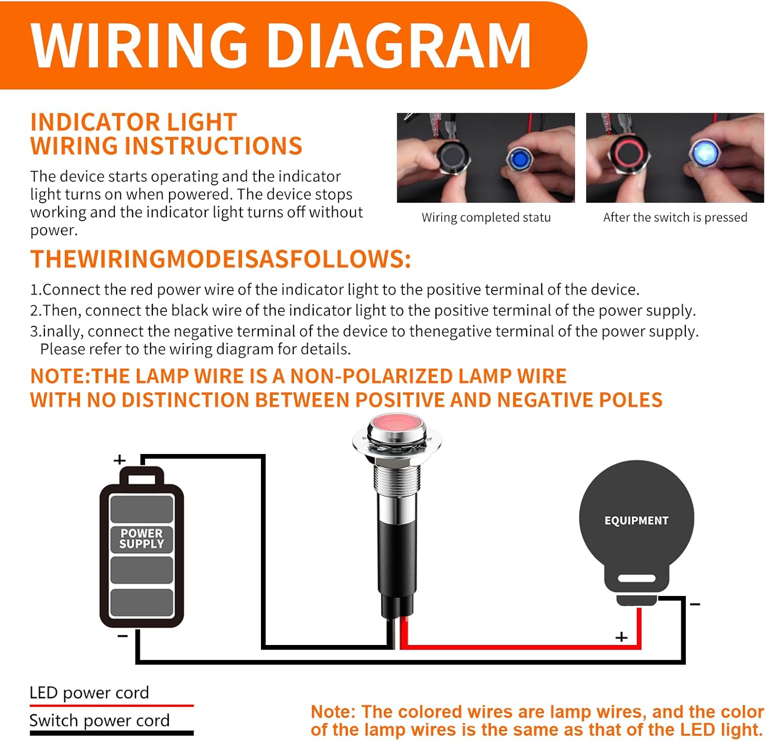 5Pcs 8MM (5/16'') Indicator Light led Indicator 110V 220V Metal Pilot Lamp Lights Aluminum Black Anodized Waterproof ip67 Red Signal Lamp Light(110V-Brass Nickel Plated-White 5Pcs)