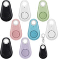 Flutesan 8 Packs Portable GPS Tracking Mobile Tracking Anti Loss Smart Device Key Finder Locator GPS Tracker Device for Pets Dog Cat Wallet Keychain Luggage, Alarm Reminder(Black, White, Colorful)