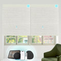 Motorized Blinds with Remote Custom Size Blackout Smart Roller Shades Compatible with Alexa Google, Electric Blinds for Windows