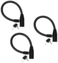 Urban August Child-Proof Refrigerator Lock for Kids & Adults - Lock for French Door Fridge and Cabinet (Small, Black, 3 Pack Keyed Alike)