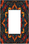 Outlet Covers Boho Colorful Mandala 1 Gang Wall Plates Single Rocker Light Switch Covers Decorative Switch Plates Electrical GFCI Panel Covers for Home Office Decor 5 X 3 IN