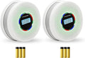 2 Pack Upgraded Combination Smoke and Carbon Monoxide Alarm Detector, Dual Sensor Smoke Alarm&Carbon Monoxide Detector (Includes Battery)