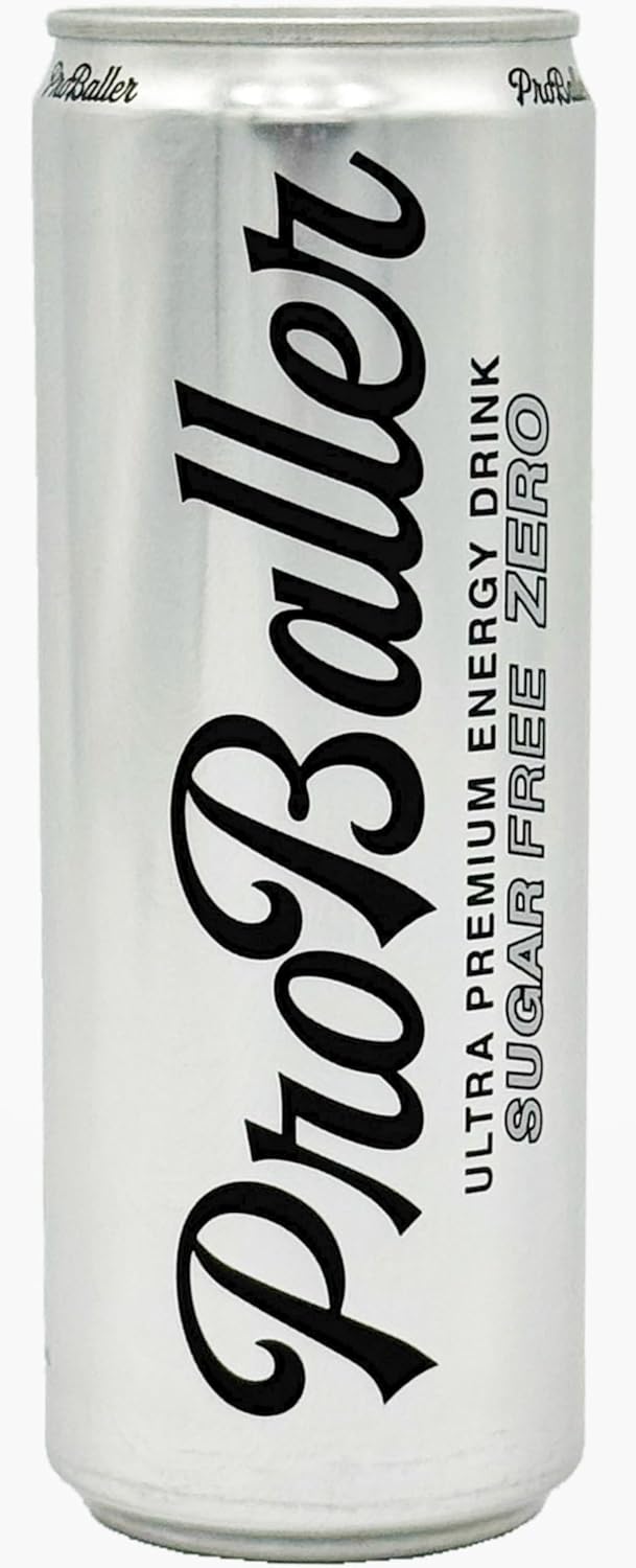 ProBaller Ultra Premium Zero Sugar Energy Drink - Natural & Clean NSF Certified Sport Drink with Amino Acids, Taurine, Biotin, Vitamin B 12 Methylcobalamin, & Electrolytes - 15 Pack - Citrus