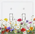 Decorative Switch Plates Colorful Wildflowers Plant Floral Daisy 2 Gang Double Toggle Outlet Light Switch Cover Wall Plate Electrical Faceplate For Bed Room Living Room Decor