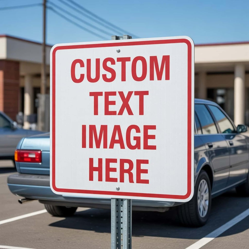 Custom Signs Outdoor Metal, Personalized Metal Sign, 32"x 32" Rust Free Aluminum, Reflective Option, Waterproof, Durable Ink