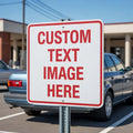 Custom Signs Outdoor Metal, Personalized Metal Sign, 32"x 32" Rust Free Aluminum, Reflective Option, Waterproof, Durable Ink