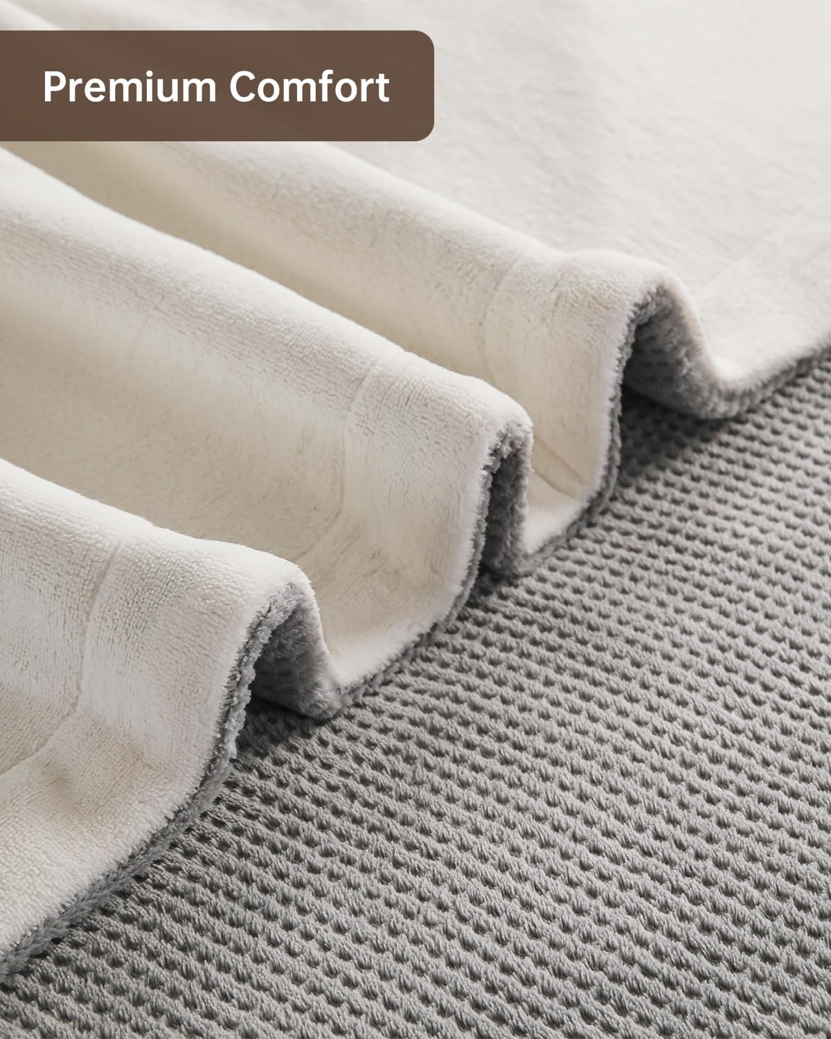 Electric Heated Blanket King Size, Washable Blanket Warmer with Dual Control for Home for Adults, Super Cozy Soft Fabric 100" x 90", 9 Heat Levels, 1-9H Auto-Off, ETL Certified, Gray