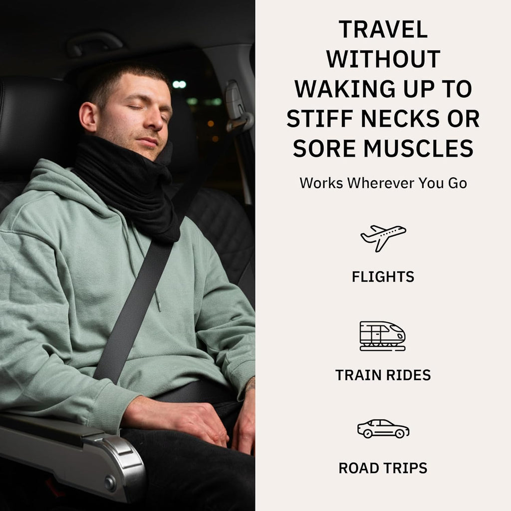 trtl Pillow - Scientifically Proven, Super Soft Neck Support Travel Pillow for Sleeping - Lightweight and Machine Washable - Ergonomic Design for Traveling on Airplanes, Cars, and Trains - Grey