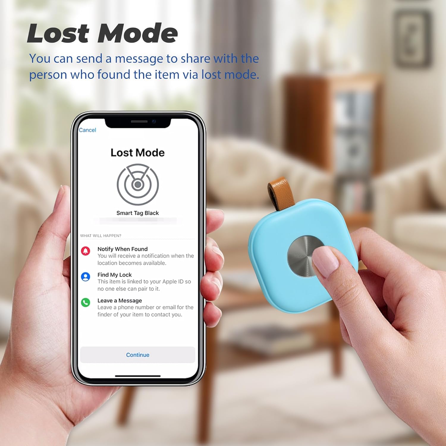 Air Tracker, Key Finder Works with Find My App (iOS Only), Bluetooth Tracker for Keys, Luggage, Suitcases, Key Finder Locator with Sound, Worldwide Tracking Tags, Replaceable Battery-2 Pack Colorful
