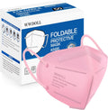 WWDOLL KN95 Face Mask 50 Pack, 5-Layers Breathable KN95 Masks, Pink