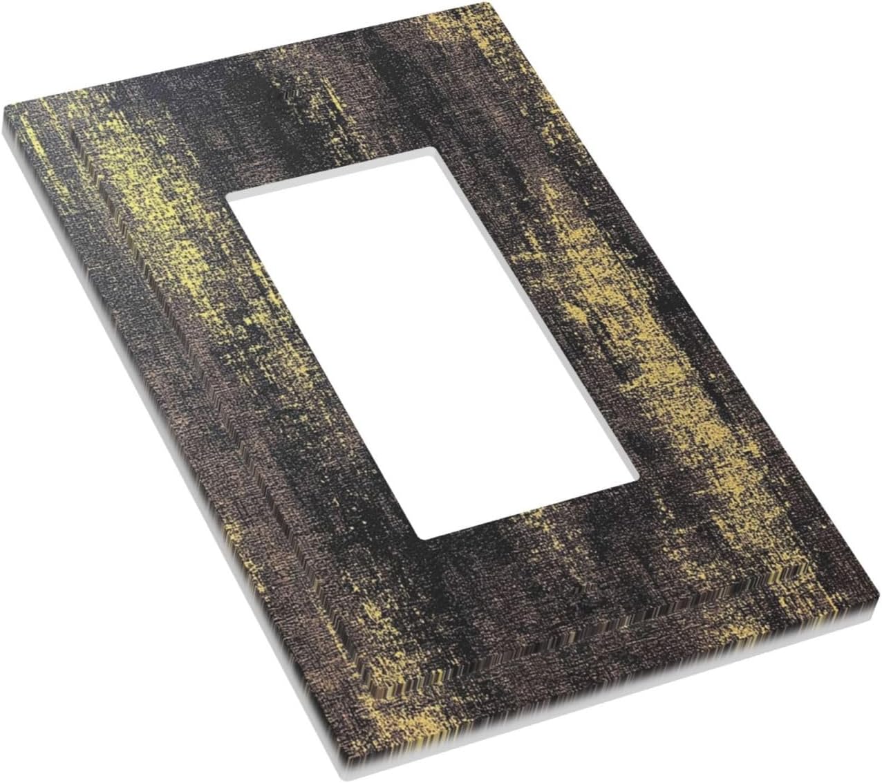 Decorative Outlet Covers Vintage Industrial Rusty Metallic 1 Gang Single Rocker Light Switch Cover Plate Wall Plates Gfci Faceplate For Farmhouse Cabin Decor