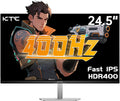 KTC 24.5 Inch 400Hz Gaming Monitor, FHD 1080P 240Hz Computer Monitor, Fast IPS, FreeSync/G-Sync Compatible, HDR400, DisplayPort x2 HDMI x2, VESA, Tilt Adjustable,H25X7