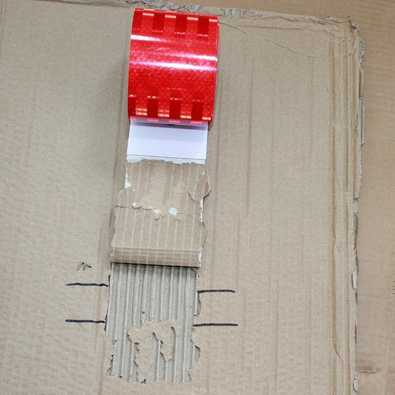 Non Fading Reflective Tape Red Outdoor Waterproof 3 inch, High Visibility Warning Industrial Marking Tape, Safety Stickers (11 feet)