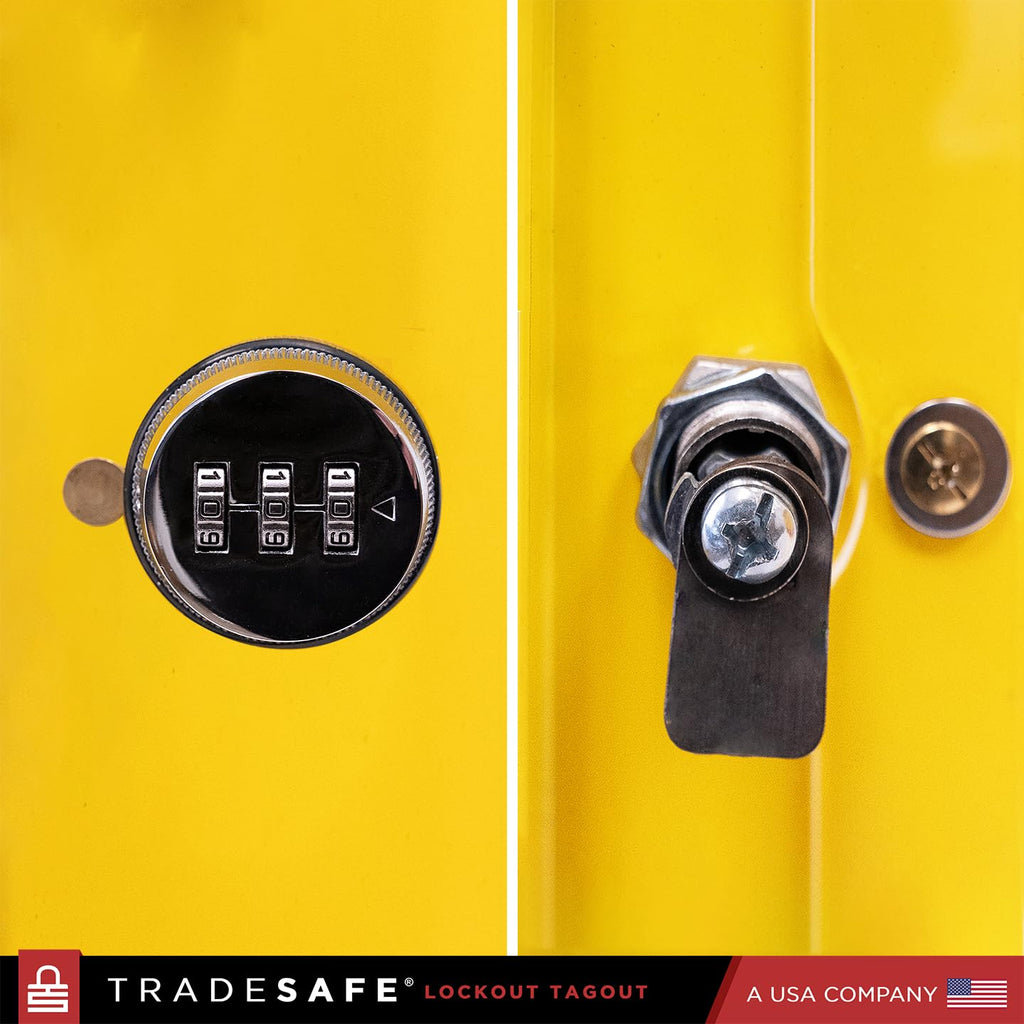 TRADESAFE Lockout Tagout Cabinet, Lock Out Tag Out Station Unfilled - No Loto Devices Included, Wall-Mountable Lockout Tagout Station Cabinet, Loto Box 24 x 8 x 31-1/2 inches