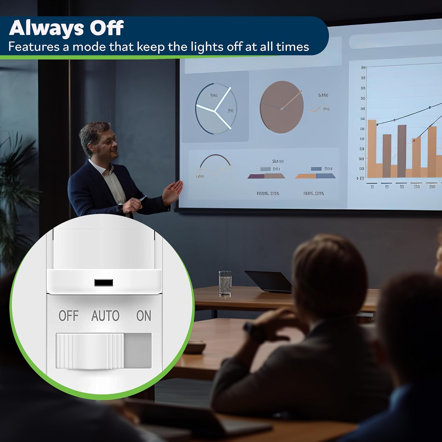 TOPGREENER in-Wall PIR Motion Sensor Light Switch, Motion Sensor Switch, Occupancy Sensor Switch, On/Off Override, 4A, 500W, Single Pole, 𝐍𝐞𝐞𝐝 𝐍𝐞𝐮𝐭𝐫𝐚𝐥 𝐖𝐢𝐫𝐞, TSOS5, White, 4 Pack