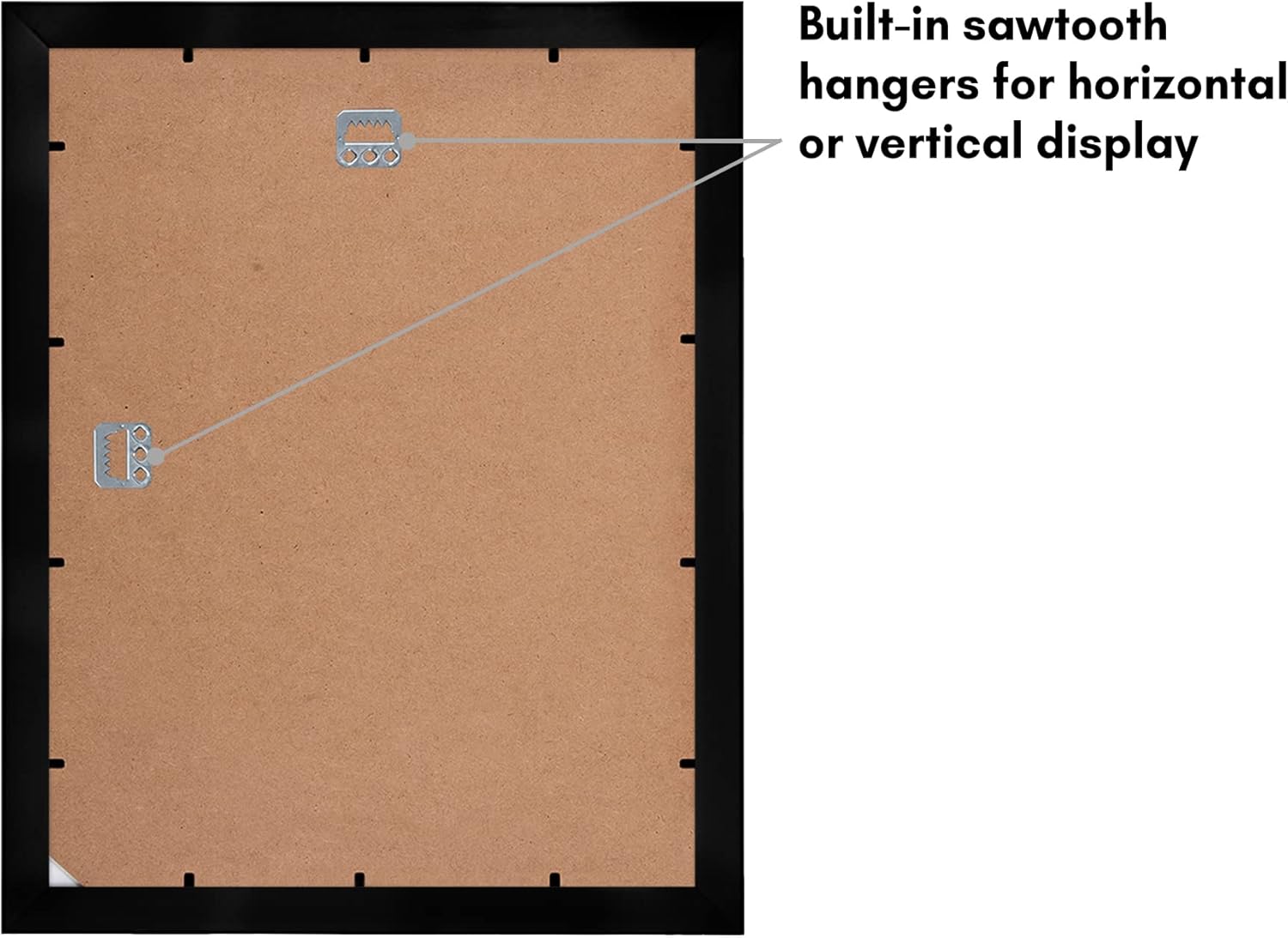 Americanflat 11x14 Picture Frame with Shatter-Resistant Glass - Signature Collection - Gallery-Style Frames Made of Engineered Wood - Photo Frame for Wall Display - Black