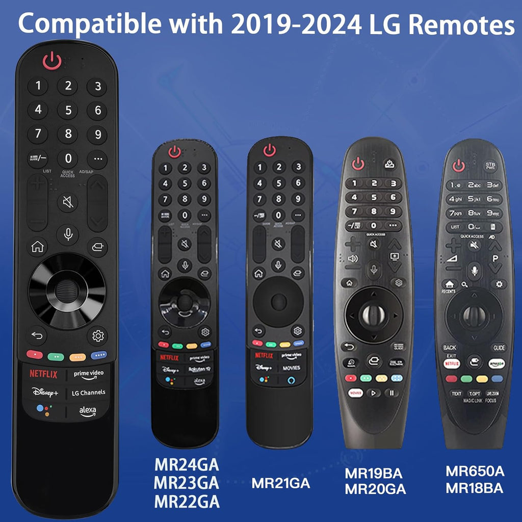 for LG Smart TV Remote,Magic Control with Voice and Pointer Function,AN-MR24GA/MR23GA/MR22GA/MR21GA/MR20GA/MR19GA Replacement for 2019-2024 LG WebOS,OLED,QNED,NANOCell,4K,8K etc.AKB76039902