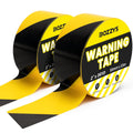 Industrial Black & Yellow Caution Tape 2-Pack | 2in x 108ft Floor Marking Tape | Waterproof & Forklift-Proof | Long-Lasting for Warehouse, Factory, Parking