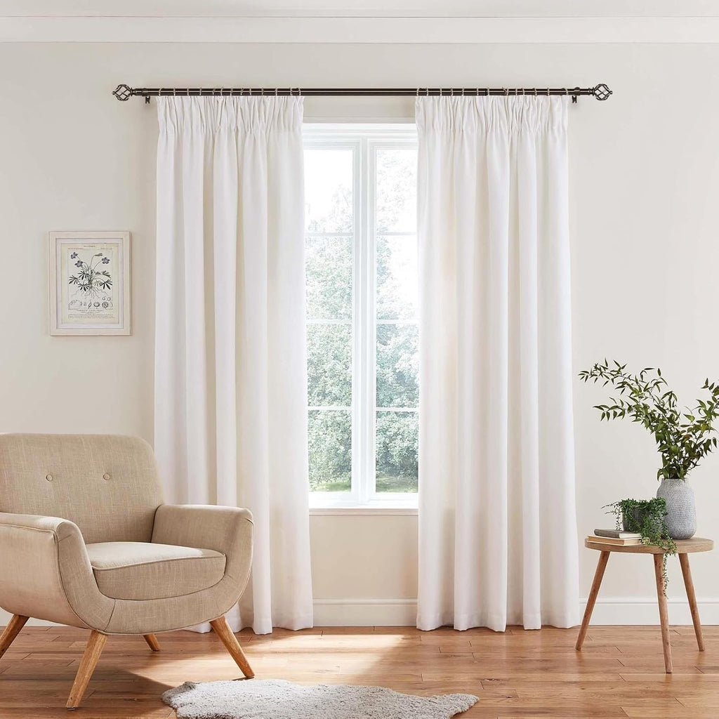 KAMANINA Bronze Curtain Rods for Windows 72 to 144 Inch, Long Curtain Rod 32 to 144 Inches (2.6-12ft), 6/8 In Splicing Adjustable Single Drapery Rod with Twisted Cage Finial