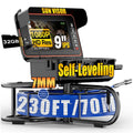 Sewer Camera, Self Leveling Drain Camera 230ft with Meter Counter, 9" HD Plumbing Cameras Snake with 12 LED Lights, 5100mAh Battery, IP68 & 32GB DVR Recorder, Duct Sewer Line Pipe Inspection