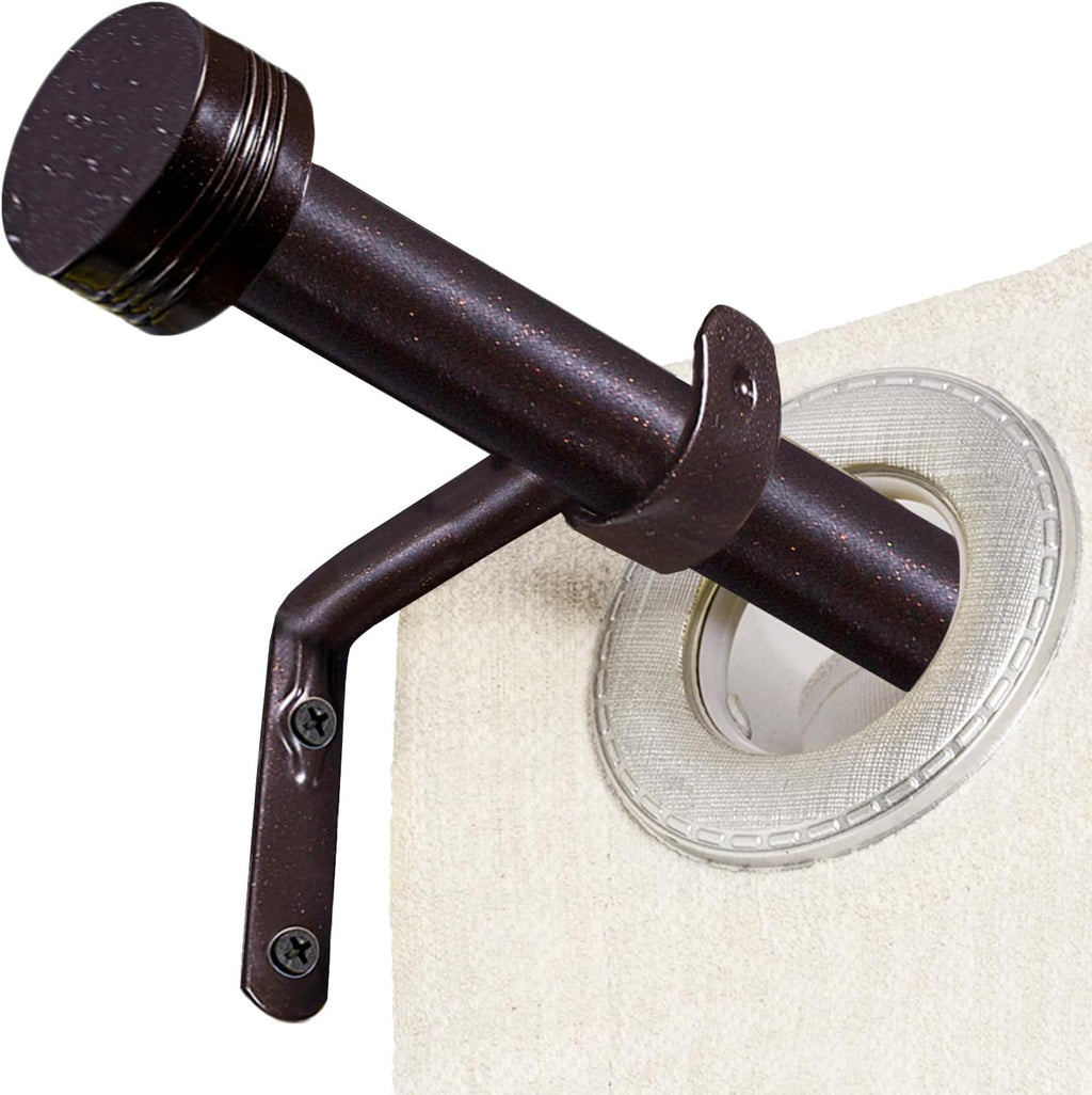 Adjustable Curtain Rods-18 to 88 Inches,1 Inch Modern Metal Drapery Rods, Adjustable Heavy Duty Curtain Pole with Simple End Caps