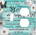 Teal Butterfly Daisy Rustic Wooden Signs Wallplates 1 Toggle 1 Duplex Switch Plate Electrical Gfci Faceplate Decorative Light Switch Covers For Farmhouse Cabin Decor