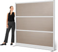 Stand Up Desk Store Oakwood Aesthetic Modular Walls | Room Divider Wall with Durable Woodgrain-Inspired Finish | Modular Office Partition Wall for Offices, Classrooms, and Coworking 70" W x 70" H
