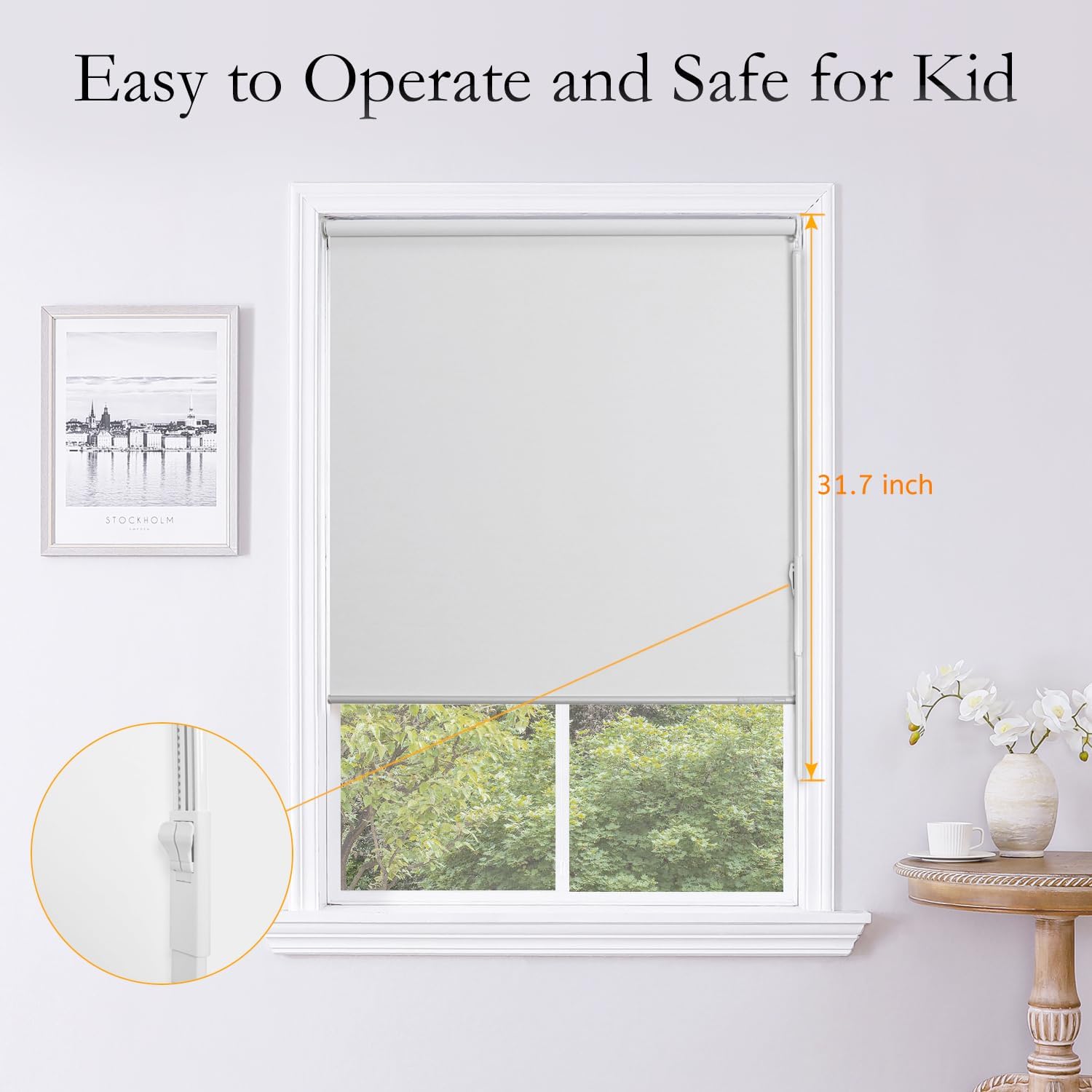 ChrisDowa Inaccesible Blind Chain Wand for Roller Shade of 1-1/8” (28mm) Tube, Preseve The Convenience of Chain System and Avoid Stragulation Hazard, Safe for Child