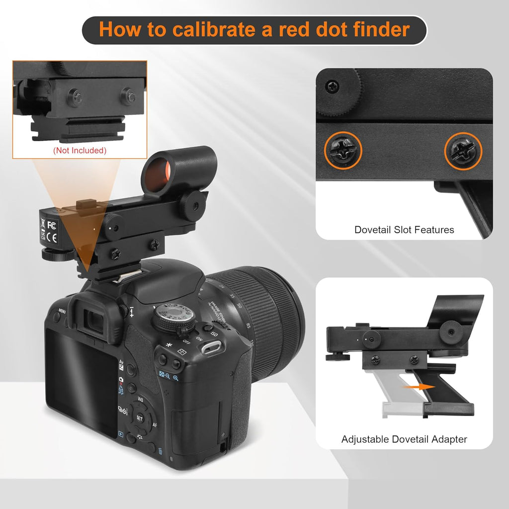 Alstar Red Dot Finderscope - Starpointer Viewfinder for Astronomical Telescopes with Slide-in Bracket