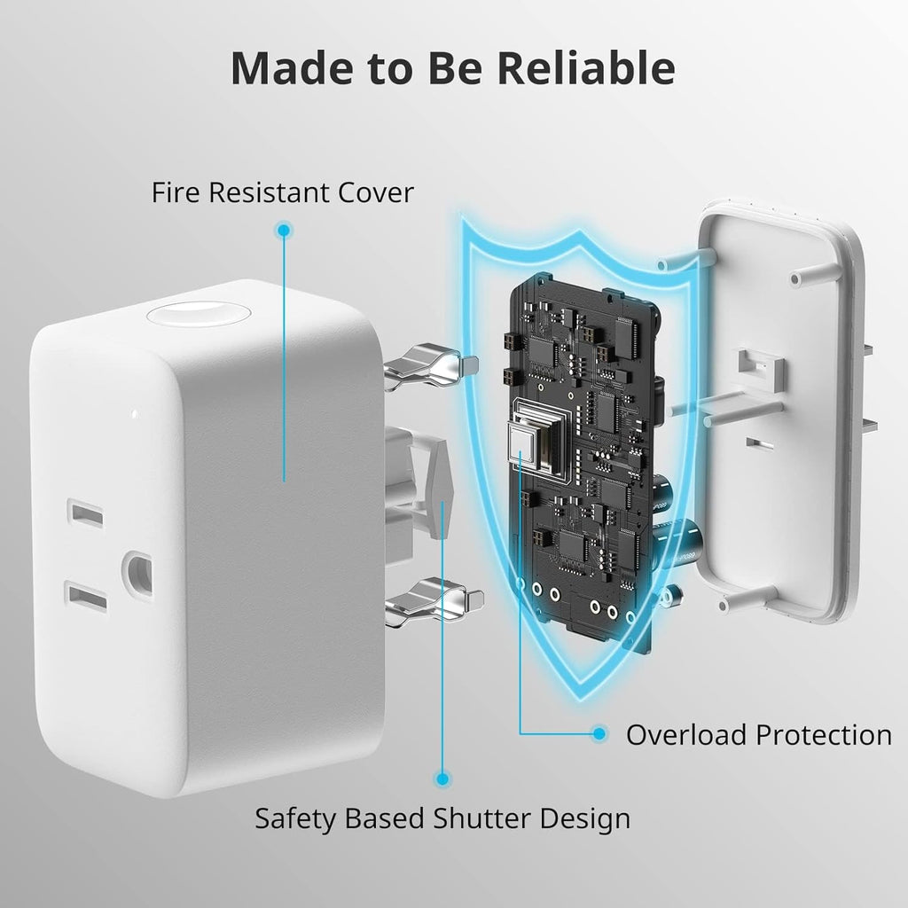 【2025 New】 SwitchBot Smart Plug Mini 15A(4 Pack) with Remote, Energy Monitor, Smart Home WiFi(2.4GHz), Compatible with Alexa & Google Home, APP Remote Control & Timer Function, No Hub Required