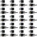 Keyed Entry Door Handle with Single Cylinder Deadbolt, Keyed Alike(Same Keys Only Per Set) Front Door/Exterior Door Lever Lockset, Matte Black, 20 Sets of Locks with 20 Sets of Different Keys