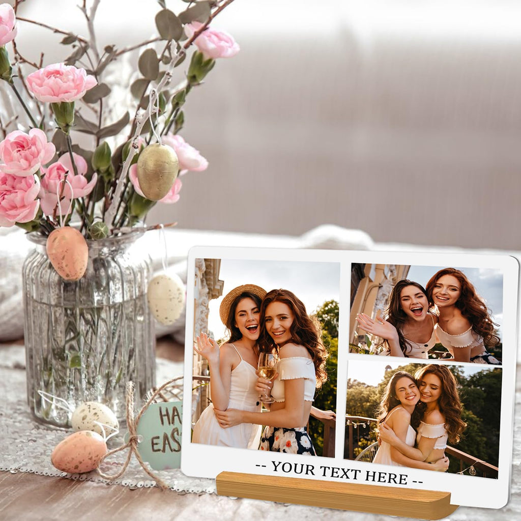 Custom Metal Photo Prints, Personalized Picture Frame with Your Photos, Customized Photo Gifts for Lovers, Couples, Family and Home Decor