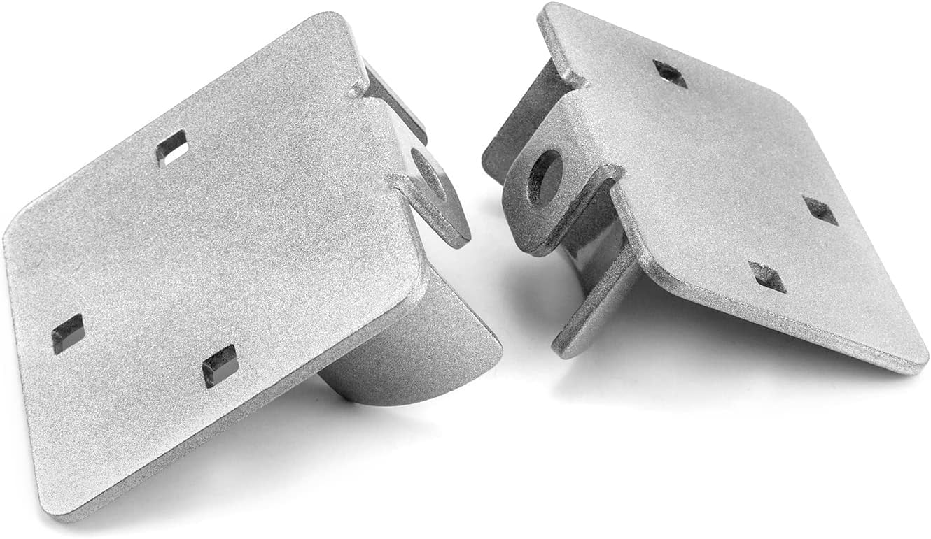 QWORK Heavy Duty Puck Lock and Hasp, 2 Pack High Security Steel Hidden Shackle Keyed Alike Padlocks with Keys for Trucks, Gates, Vans and Vending Machines