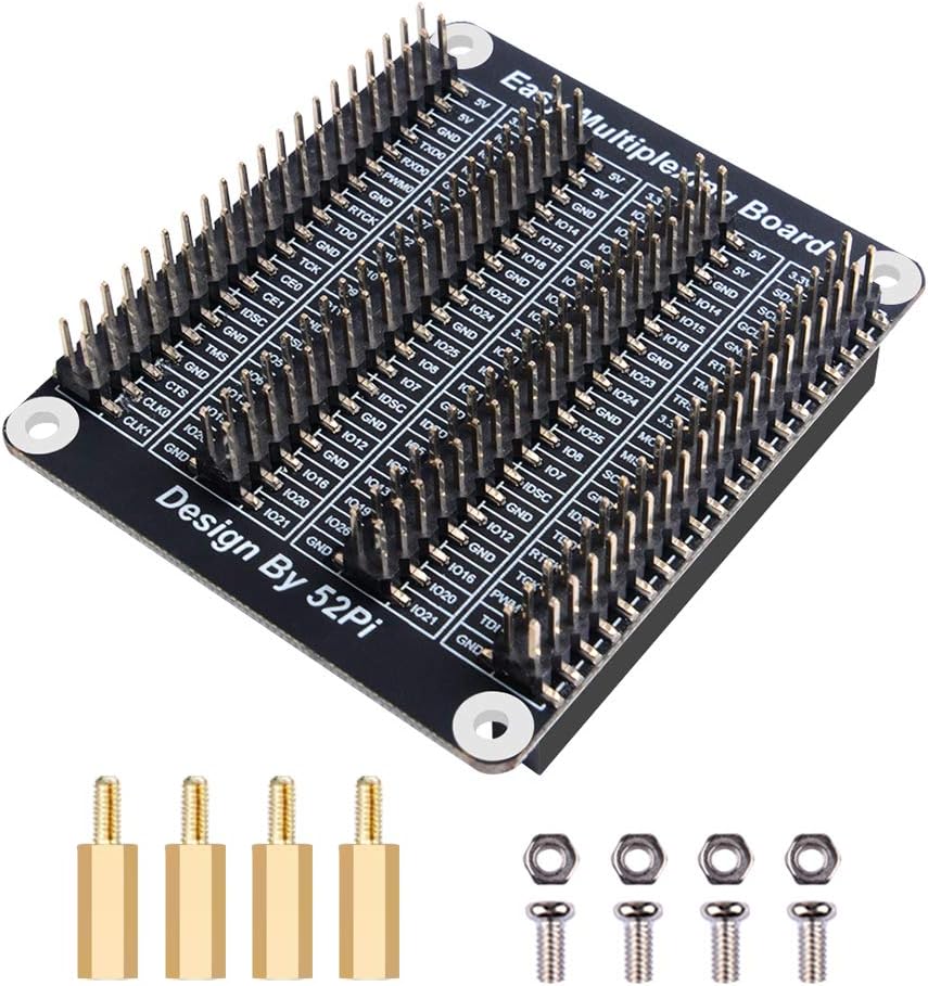 GeeekPi GPIO Extension Board for Raspberry Pi, Expansion Board GPIO 1 to 4 for Raspberry Pi 5/4B/3B+/3B with Screws