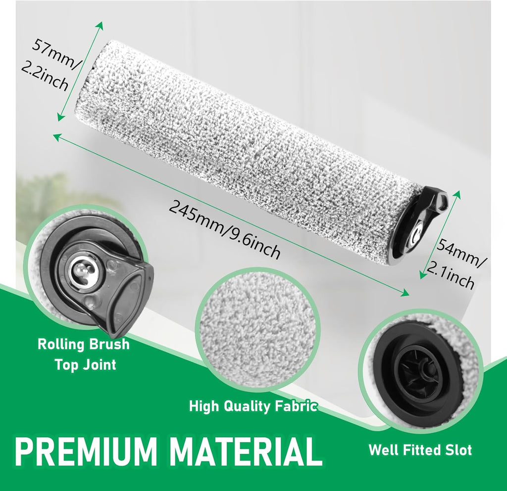 Only Floor ONE S5 Steam Roller Brush Replacement and Vacuum Filter Kit Compatible with Tineco Floor ONE S5 Steam Corded Wet Dry Vacuum Replacement Parts,3 Roller Brushes,3 Filters,1 Cleaner Brush